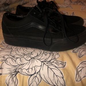 Black Platform Vans